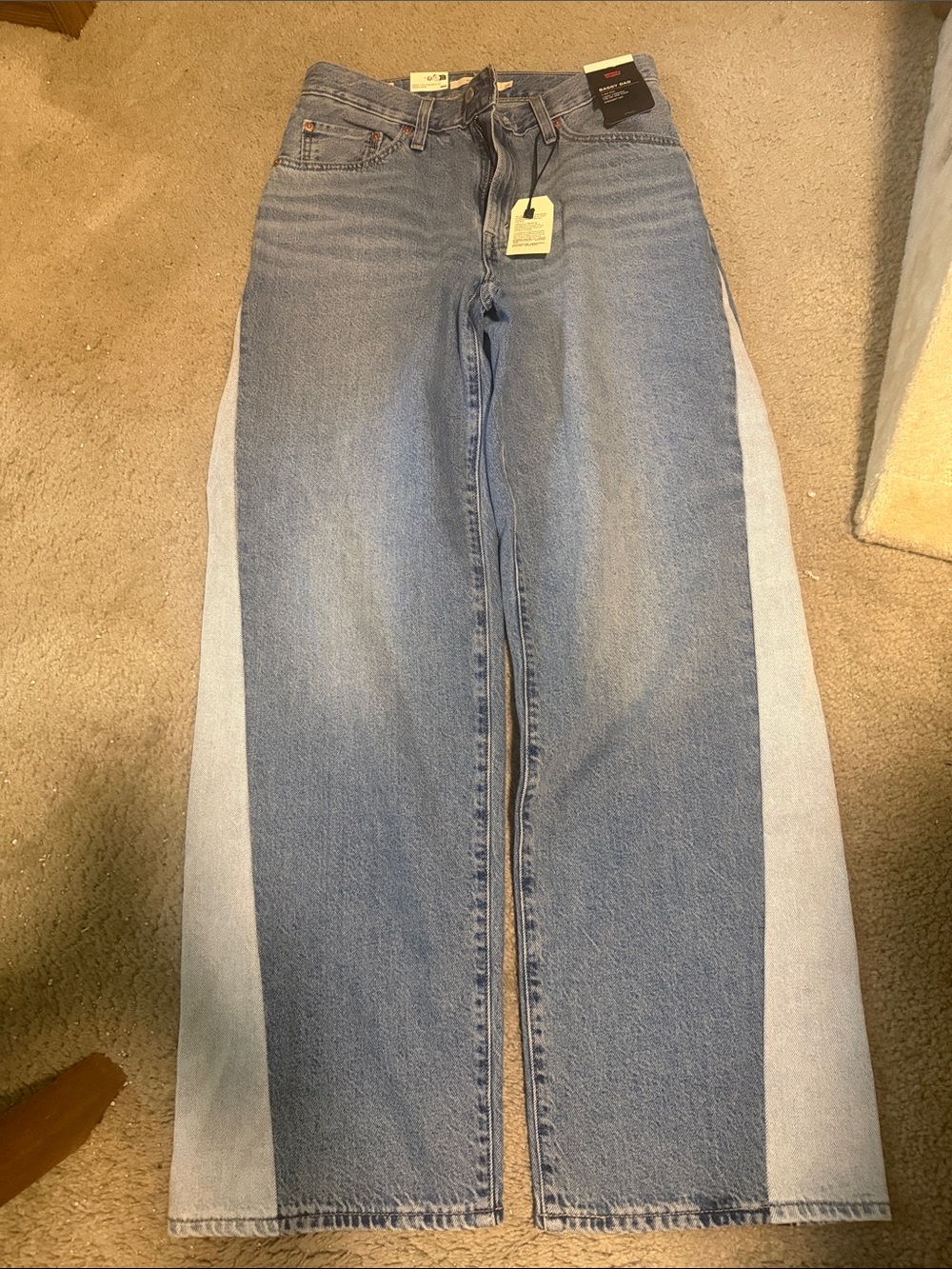 Levi's Two-Tone Blue baggy dad Jeans Sz 27